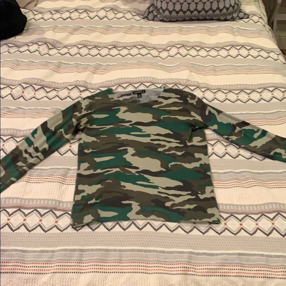 Cute cotton camo sweater
